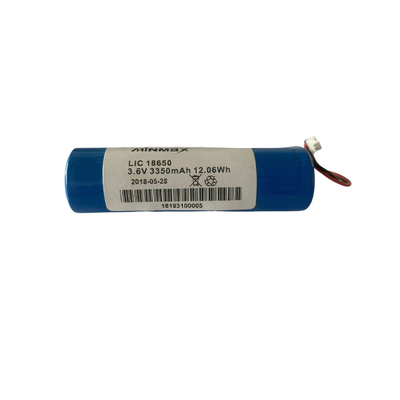 Baterias recarregáveis secundárias de Li Ion Battery Pack 3350mAh 3.6V LIC 18650 com PSM 1S1P para o detector de metais e mais
